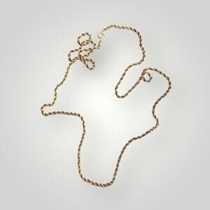 Vintage 12K Gold Filled Rope Chain Necklace 1/20 12K GF Twisted Link 12g